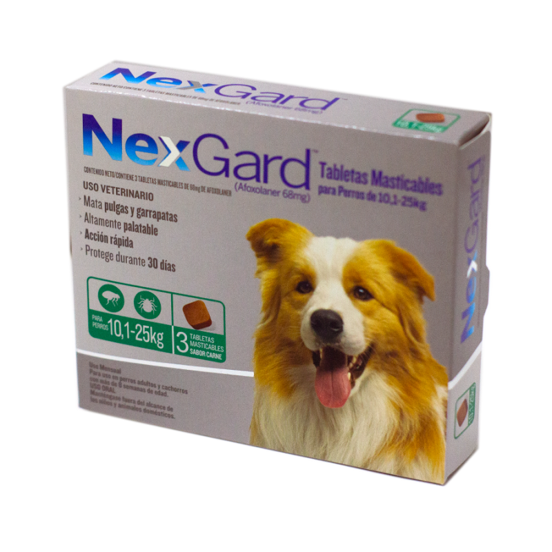 Nexgard 10 a 25Kg 3x1