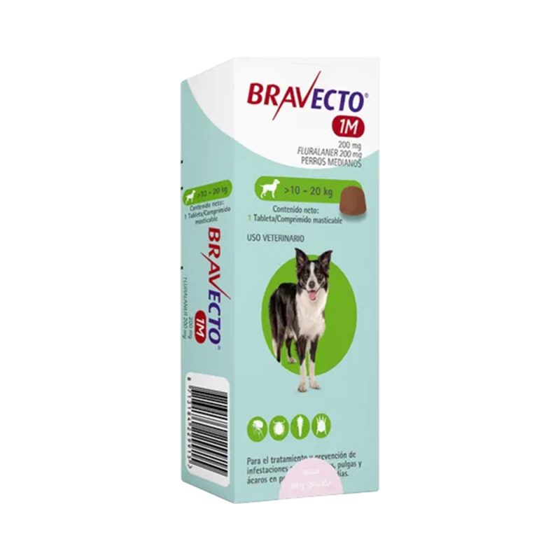 BRAVECTO 1 MES 10-20 KG + Obsequio