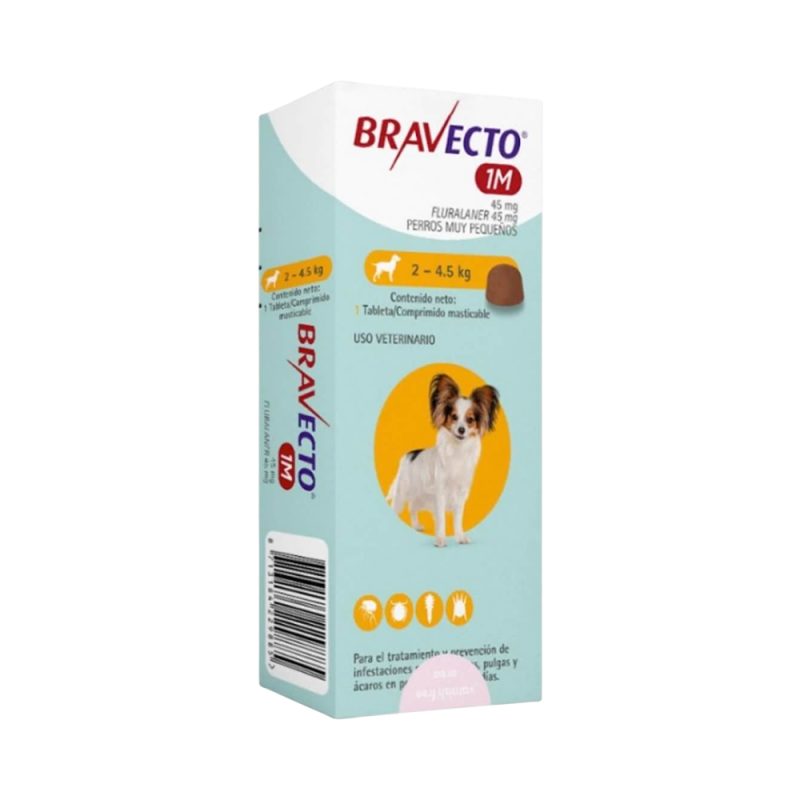BRAVECTO 1 MES 2-4,5 KG + Obsequio