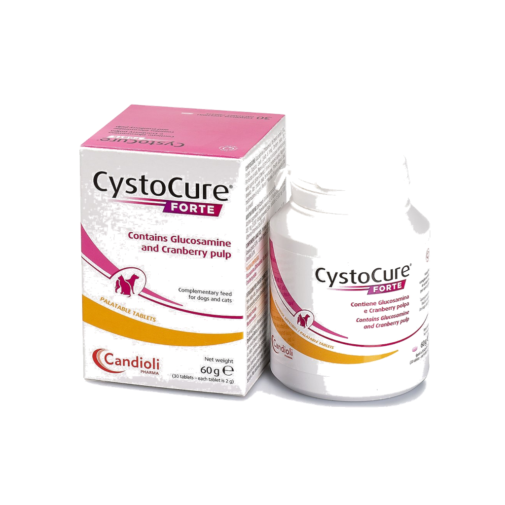 CystoCure Forte 30 Comprimidos | Soporte Urinario Natural para Perros y Gatos - Candioli