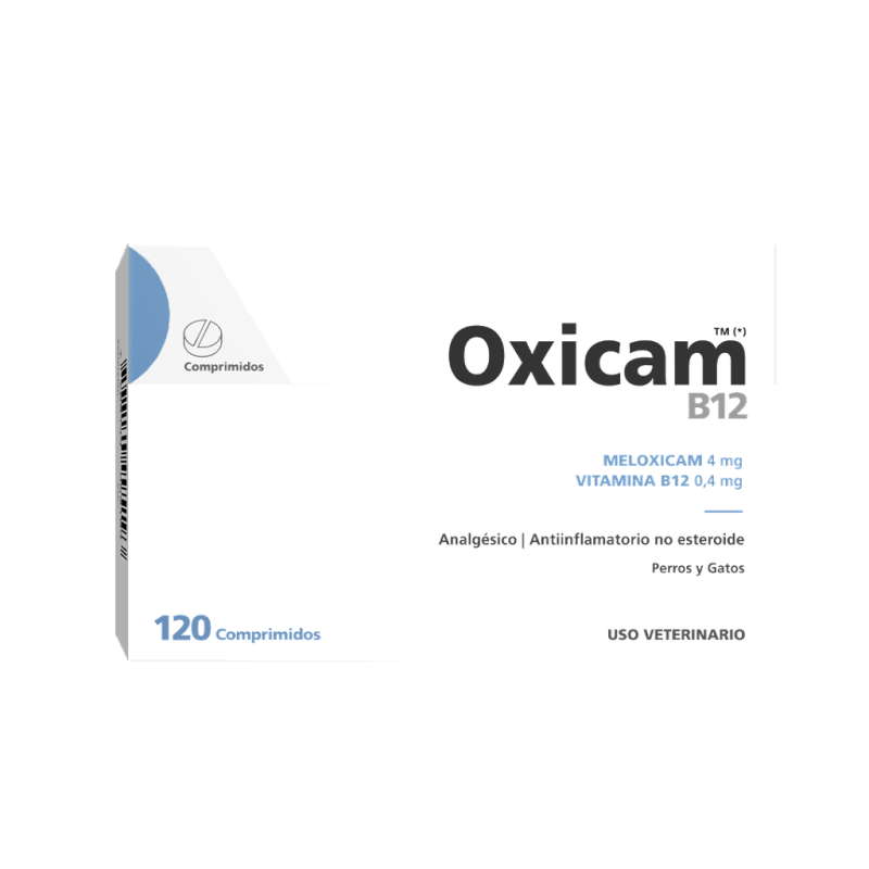 Oxicam B12 Tira 10 comprimido| Analgésico Antiinflamatorio para Perros y Gatos