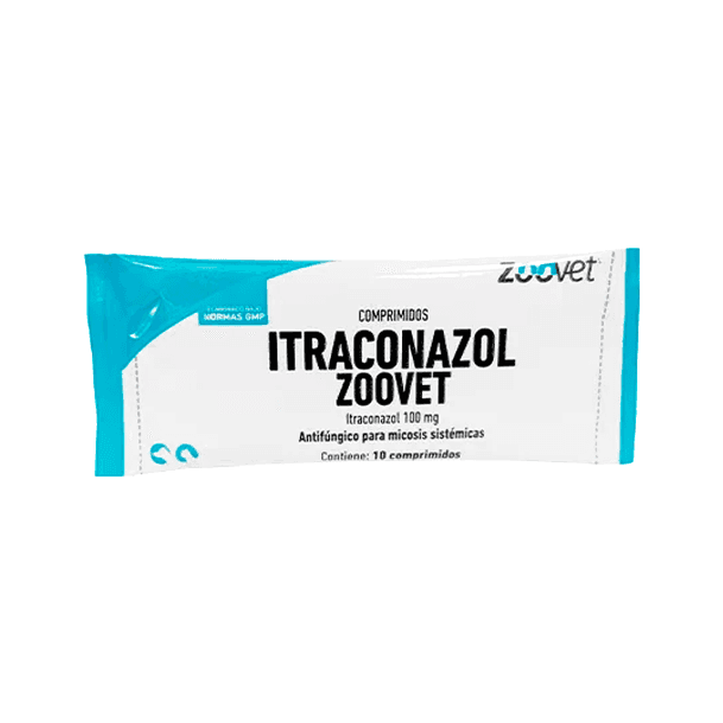 Itraconazol Zoovet 100mg Blister 10 comp — Antifúngico para Micosis Sistémicas | Zoovet