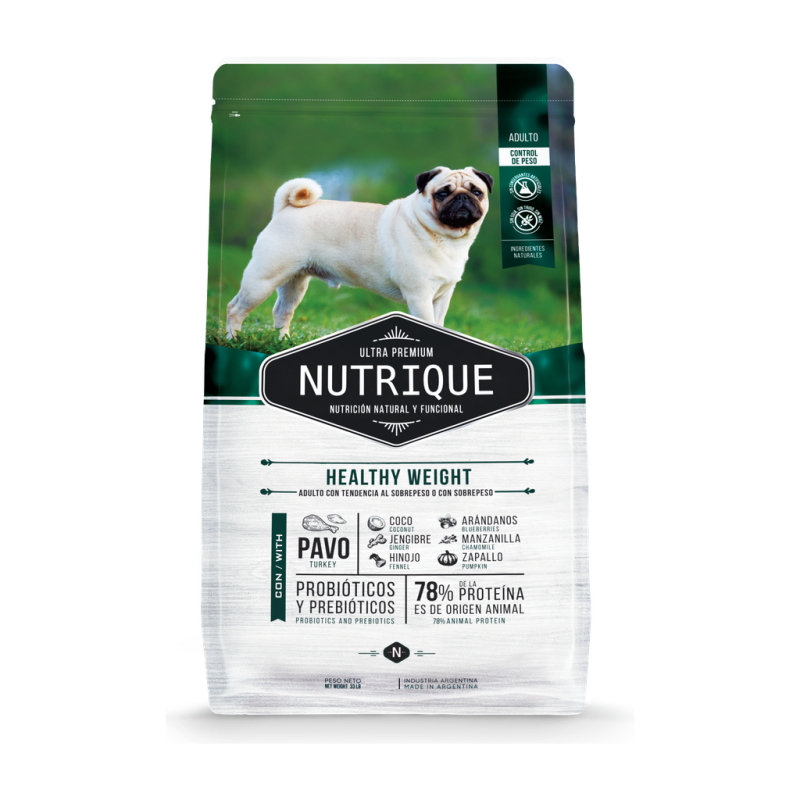Nutrique Healthy Weight Pavo 15kg — Control de Peso para Perros Adultos | Nutrique