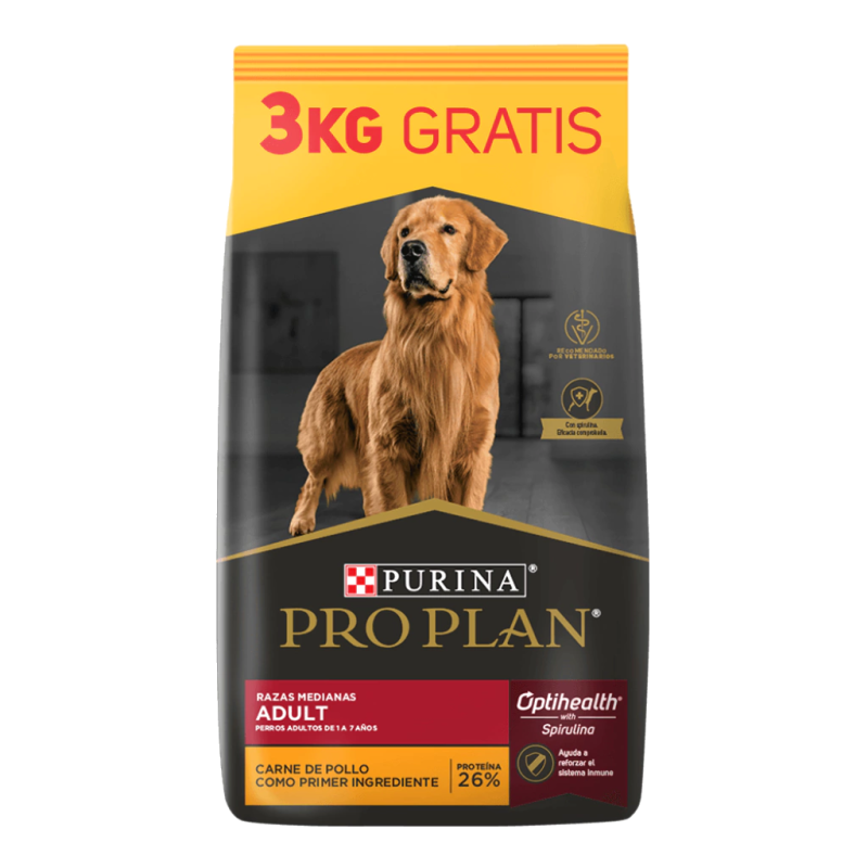 Purina Pro Plan Adult Razas Medianas 15kg+3kg Gratis - Purina