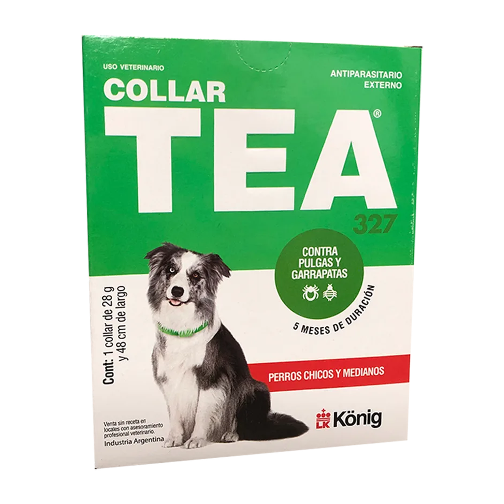 Collar TEA 327 König para Perros Chicos y Medianos — Antipulgas y Garrapatas, 5 Meses