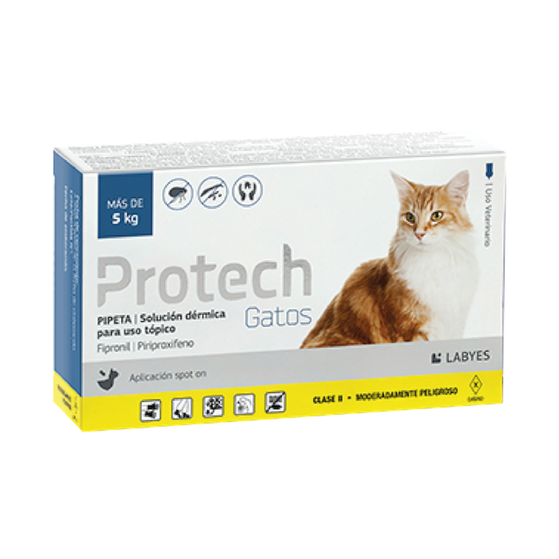 Protech Gatos +5kg – Antiparasitario Externo Labyes